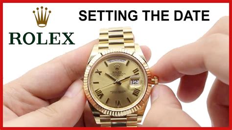 how to change date on rolex|how to adjust rolex date.